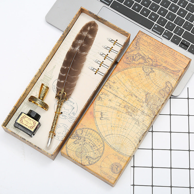 Vintage Bloom Quill Writing Set – Calligraphy Gift image 4