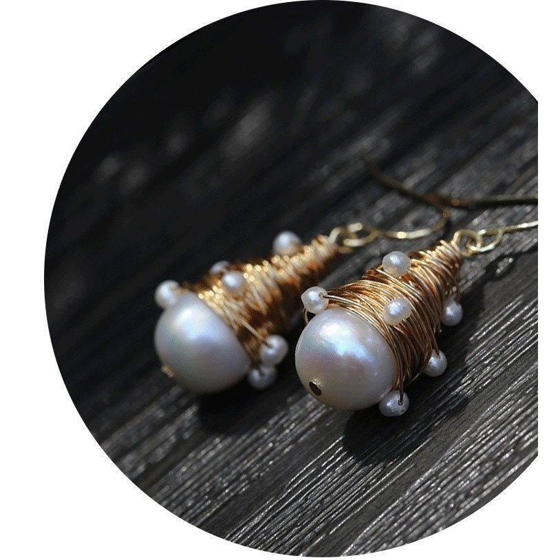 Lustre Bloom Pearl Drops – Handcrafted Elegance image 2