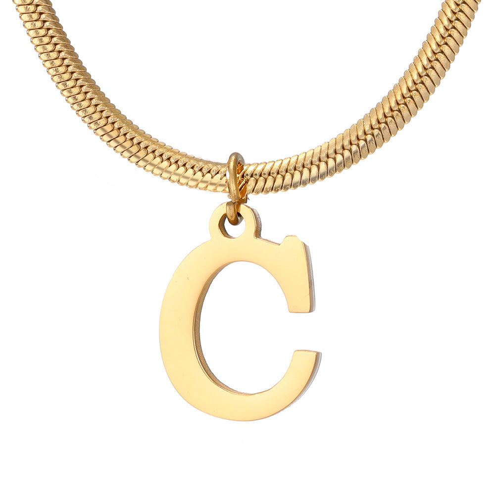 Bloom Initial Necklace – Gold-Plated Snake Chain image 7