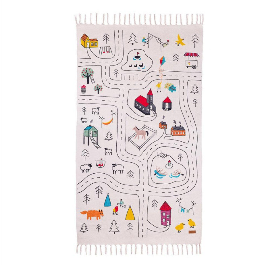 Boho Bloom Play Mat – Soft Canvas Rug image 4