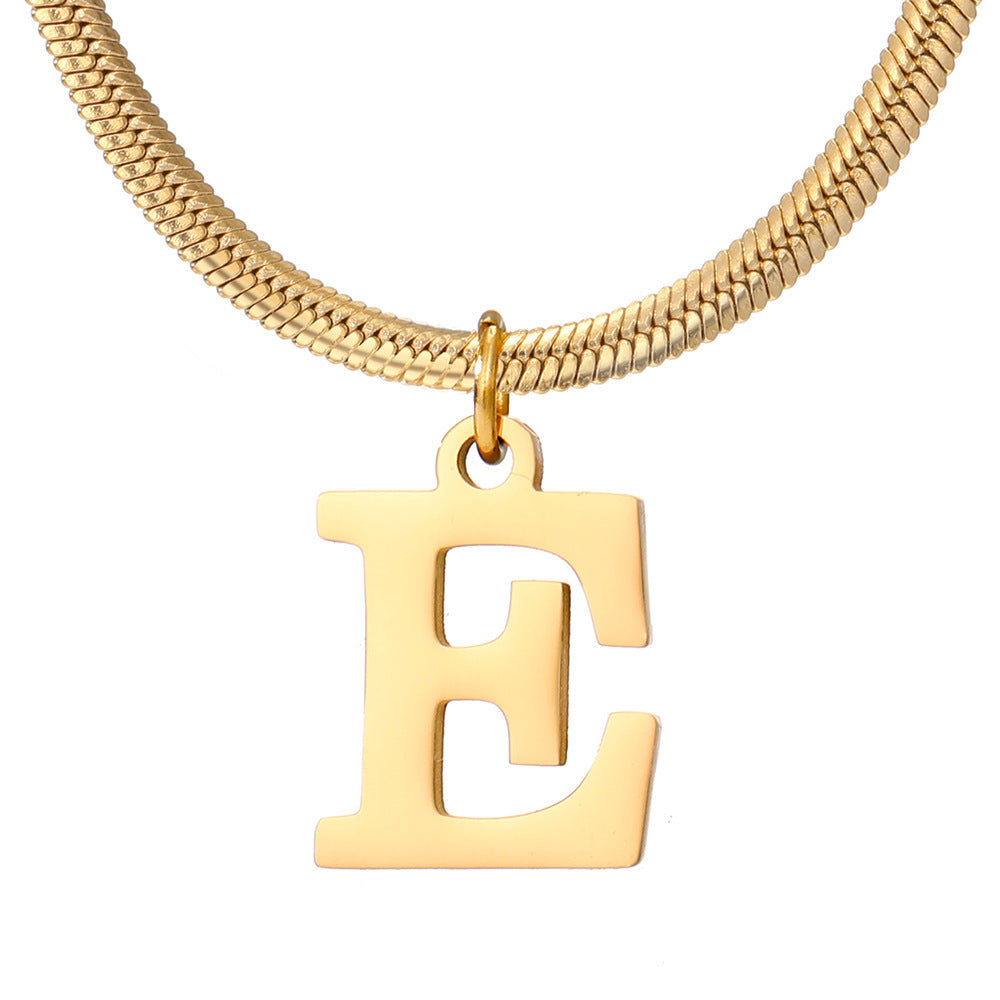 Bloom Initial Necklace – Gold-Plated Snake Chain image 9