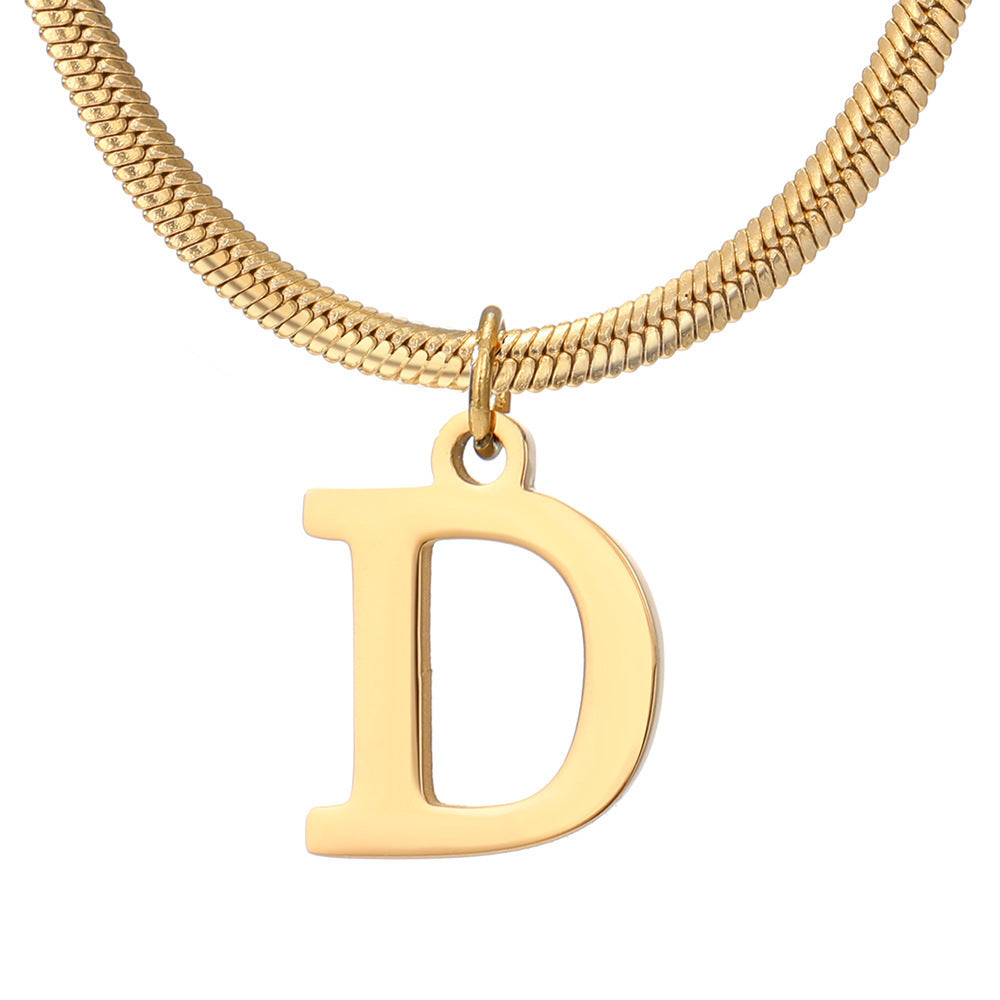 Bloom Initial Necklace – Gold-Plated Snake Chain image 8