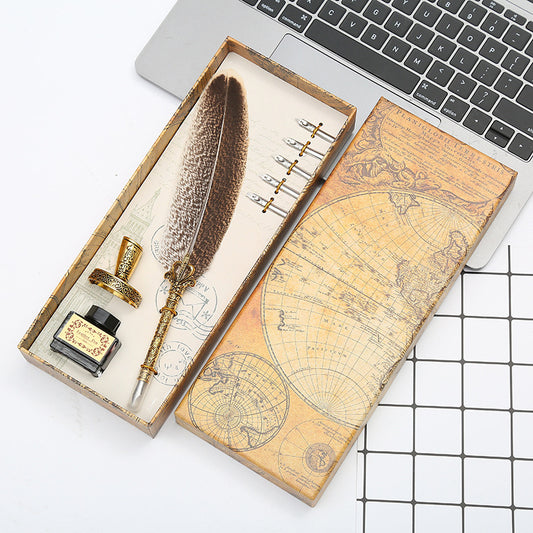 Vintage Bloom Quill Writing Set – Calligraphy Gift image 0