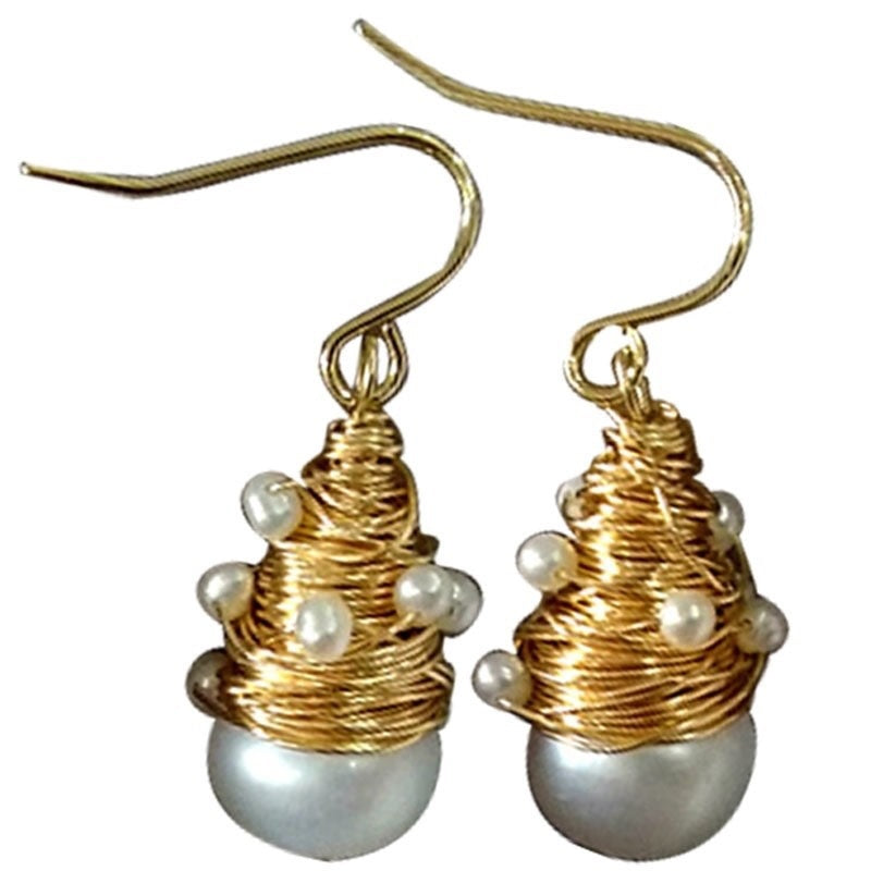 Lustre Bloom Pearl Drops – Handcrafted Elegance image 0