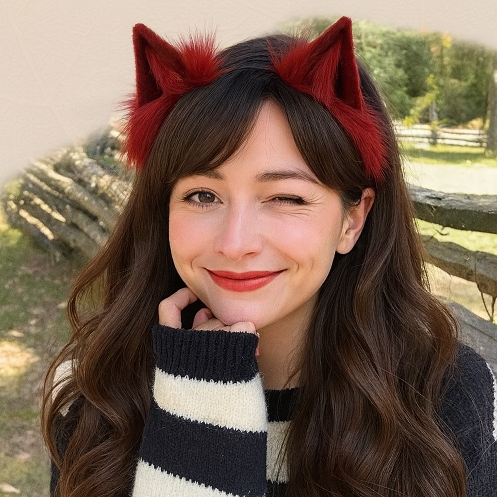 Feline Bloom Costume Set – Luxe Ears & Tail image 0