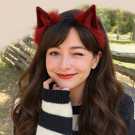 Feline Bloom Costume Set – Luxe Ears & Tail image 0