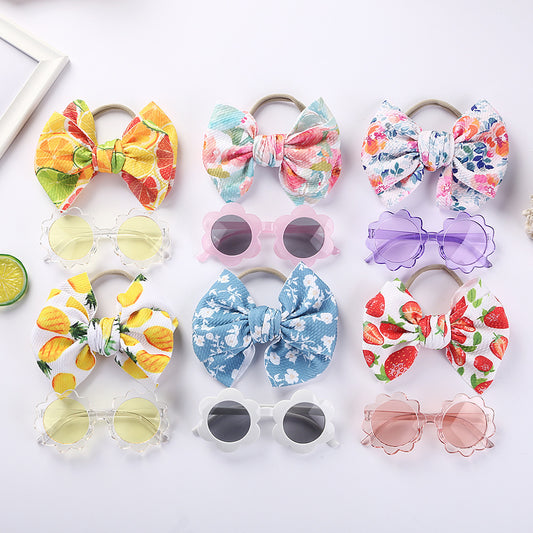 Sunshine Bloom Set – Kids Sunnies & Bow image 8